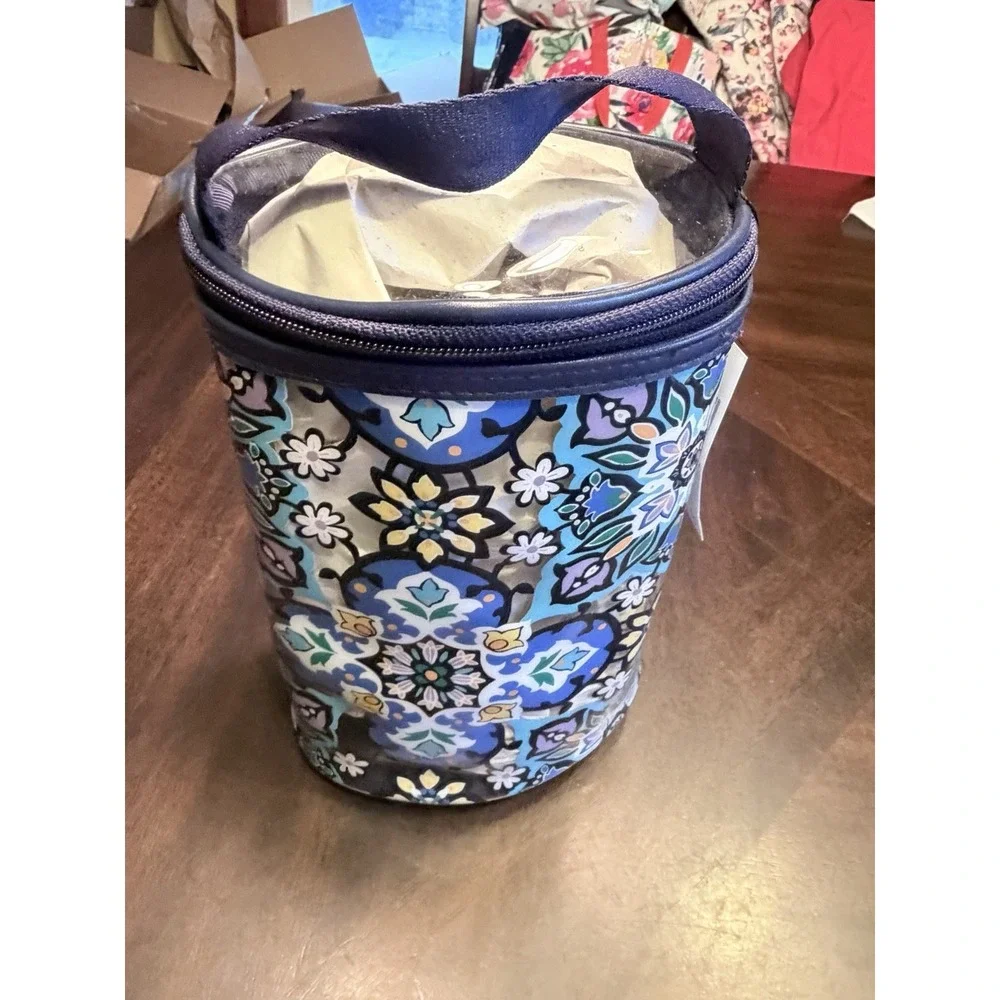 Vera Bradley Clear Lotion Bag Lisbon Medallion Cool NWT Organizer Swimsuit Beach